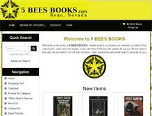 Tablet Screenshot of 5beesbooks.com